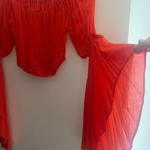 Beautiful orange crop top